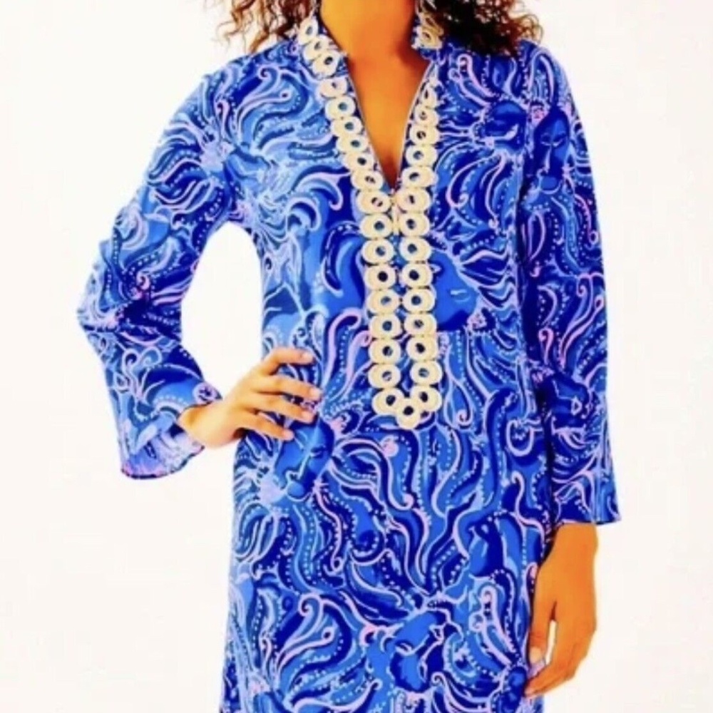 Lilly Pulitzer Gracelynn Stretch Dress Coastal Blue Size 00